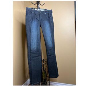 Nomis Womens Regular Fit Denim Straight Jeans Mid Rise Pockets Size 29 Blue